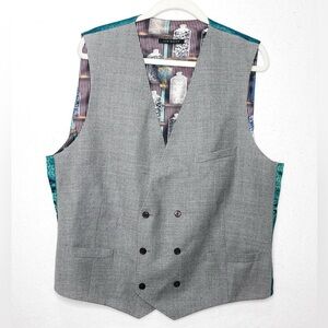 Ted Baker London Modern Fit Wool Waistcoat Endurance Vest Woven In Italy 46R